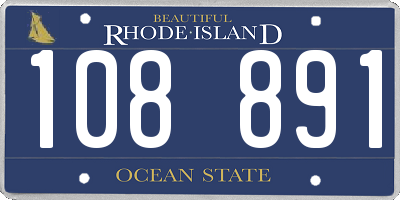 RI license plate 108891