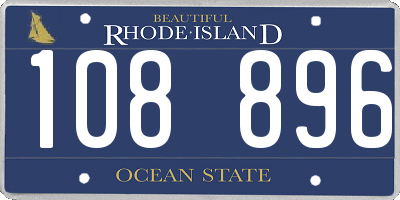 RI license plate 108896