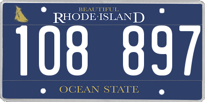 RI license plate 108897