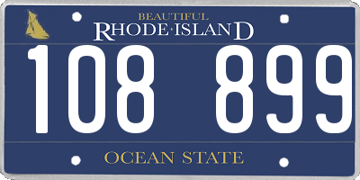 RI license plate 108899