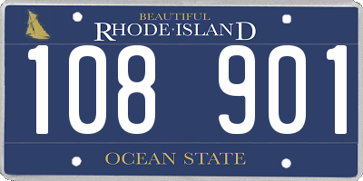 RI license plate 108901