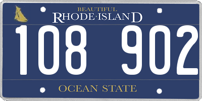 RI license plate 108902