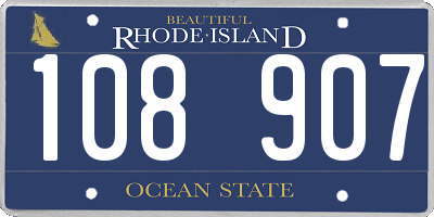 RI license plate 108907