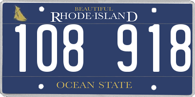 RI license plate 108918