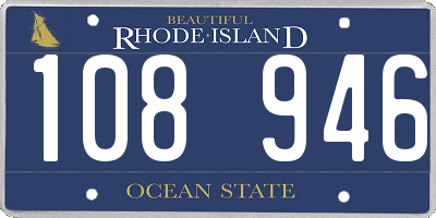 RI license plate 108946