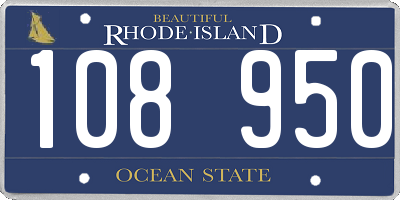 RI license plate 108950