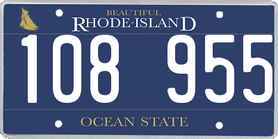 RI license plate 108955