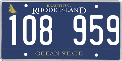 RI license plate 108959