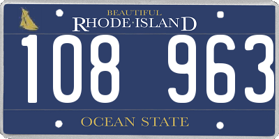 RI license plate 108963