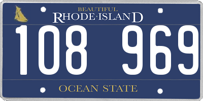RI license plate 108969