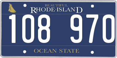 RI license plate 108970