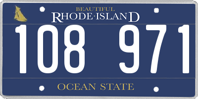 RI license plate 108971