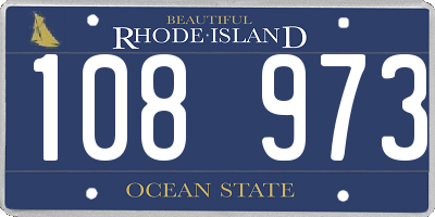 RI license plate 108973