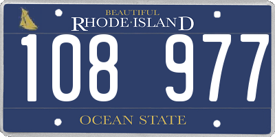 RI license plate 108977