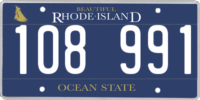 RI license plate 108991