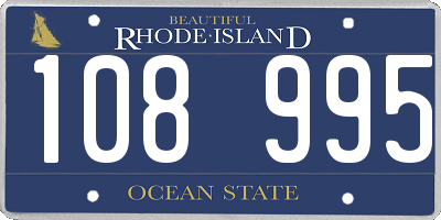 RI license plate 108995