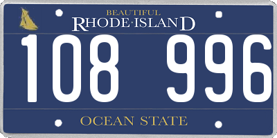 RI license plate 108996