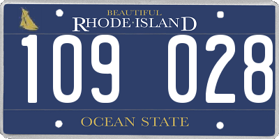 RI license plate 109028