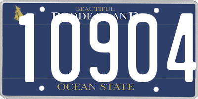 RI license plate 10904