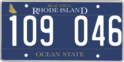 RI license plate 109046