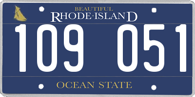 RI license plate 109051