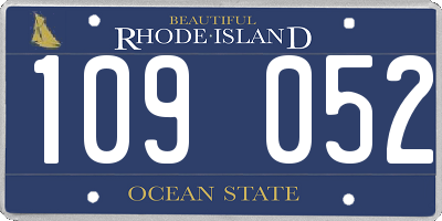 RI license plate 109052