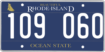 RI license plate 109060