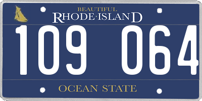 RI license plate 109064
