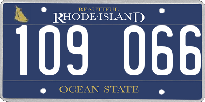 RI license plate 109066