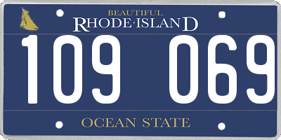 RI license plate 109069