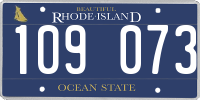 RI license plate 109073