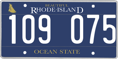 RI license plate 109075