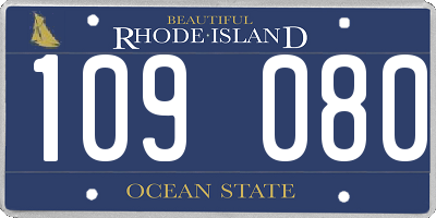 RI license plate 109080