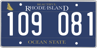 RI license plate 109081