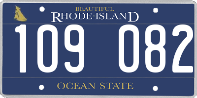 RI license plate 109082