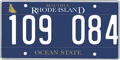 RI license plate 109084