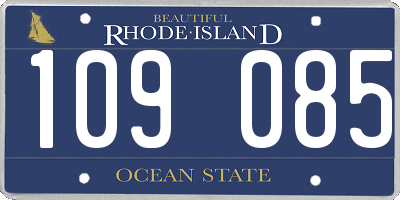 RI license plate 109085