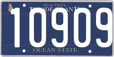 RI license plate 10909