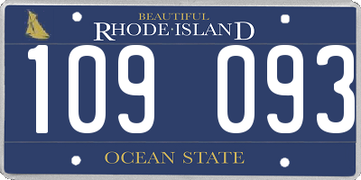 RI license plate 109093