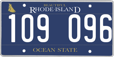 RI license plate 109096