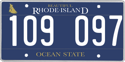 RI license plate 109097