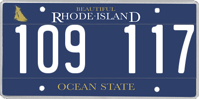 RI license plate 109117