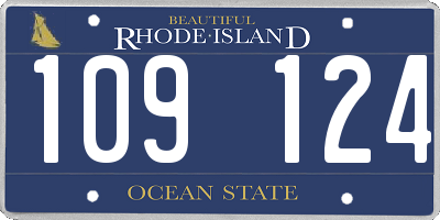 RI license plate 109124