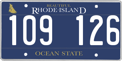 RI license plate 109126