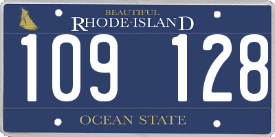 RI license plate 109128