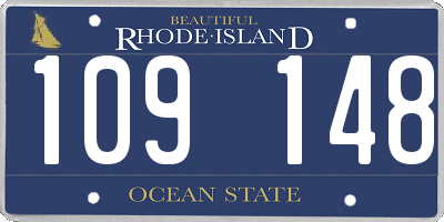 RI license plate 109148