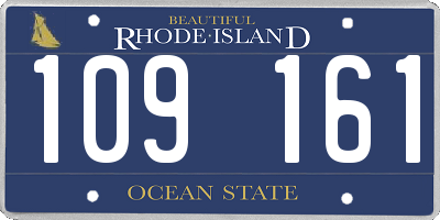 RI license plate 109161