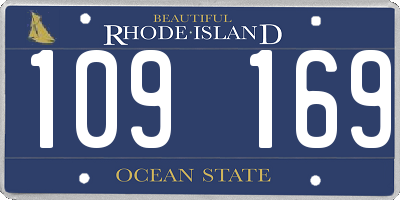 RI license plate 109169