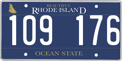 RI license plate 109176