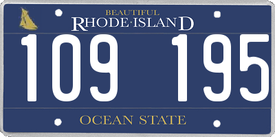 RI license plate 109195